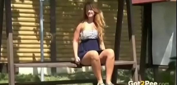  Compilation of girls without underwear lifting skirts and dresses to pee